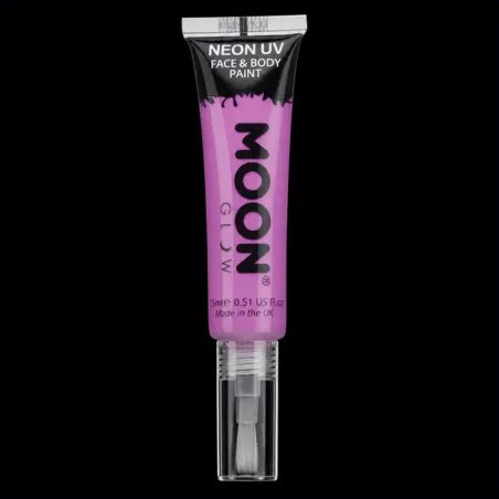 Maquillage Fluorescent avec Applicateur Pinceau - 15 ml -Violet